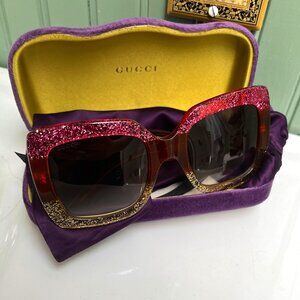 AUTHENTIC Gucci Square Glitter Sunglasses!